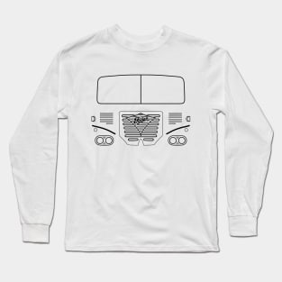 Foden S40 1970s heavy lorry black outline graphic Long Sleeve T-Shirt